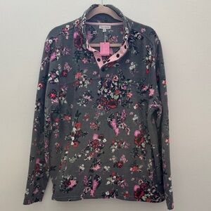 NWT Vera Bradley Sporty Fleece Pullover Jacket in Hope Blooms